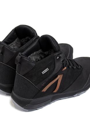 Мужские зимние кожаные ботинки merrell black3 фото