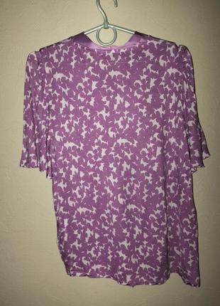 Женская фиолетовая футболка блуза m&amp;s2 фото