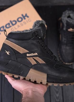 Мужские зимние кожаные ботинки reebok3 фото