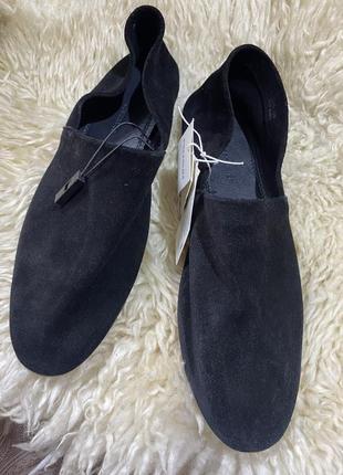 Новые чёрные мягчайшие замшевые туфли балетки 42 р9 фото