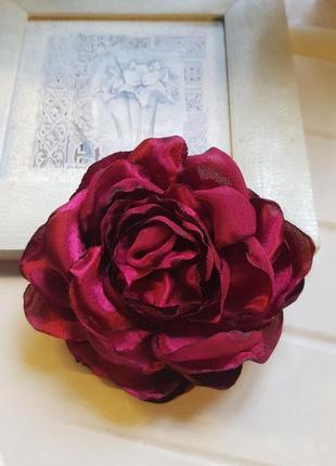 Бордо. цветок брошь- 13 см.