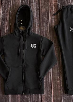 ❄️ зимовий, утеплений спортивний костюм на флісі (патріотичний з гербом)