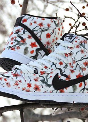 Оригінальні nike sb dunk high pro cherry blossom