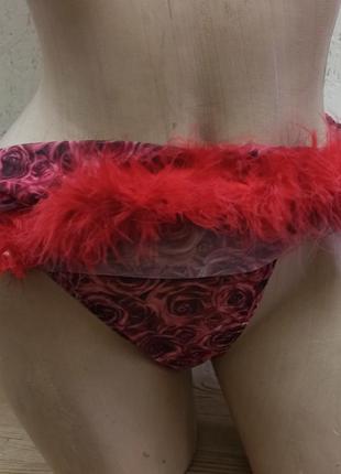 Комплект жіночої білизни з пухом червоно бордовий р 75в, 80в7 фото