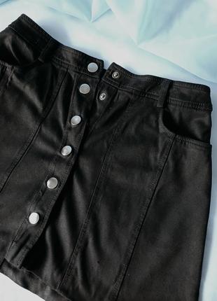 🐈‍⬛ мини юбка на кнопках с карманами5 фото