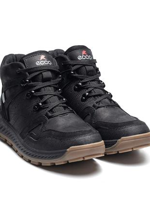 Чоловічі зимові шкіряні кросівки е-series clasic black