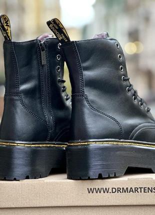 Женские зимние ботинки dr. martens jadon black fur 37-41 мех!3 фото