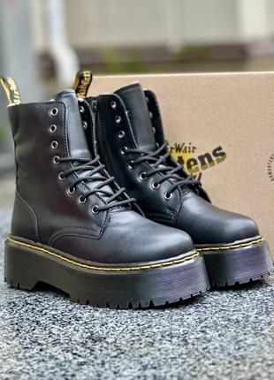 Женские зимние ботинки dr. martens jadon black fur 37-41 мех!5 фото