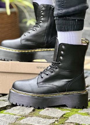 Женские зимние ботинки dr. martens jadon black fur 37-41 мех!6 фото