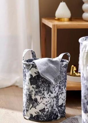 Стильний складаний кошик органайзер sinsay для зберігання з сірим візерунком принтом...