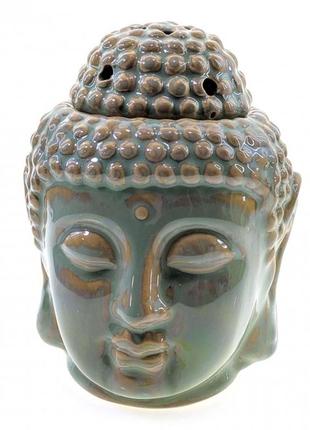 Аромалампа керамічна "будда" зелена (14*10,5*11 см)1 фото