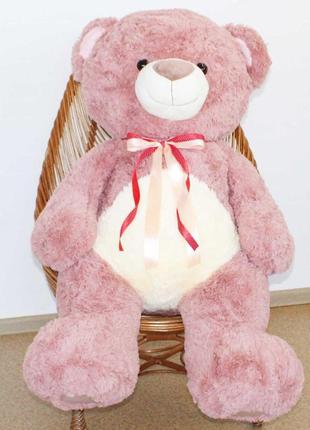 Іграшка м'яка ведмедик бублик 3 (пудра) м, 110 см, тм копиця, україна1 фото