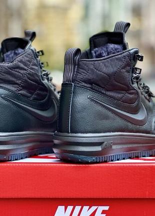 Мужские зимние кроссовки nike lunar force 1 duckboot 17 black fur 40-46 мэх!5 фото