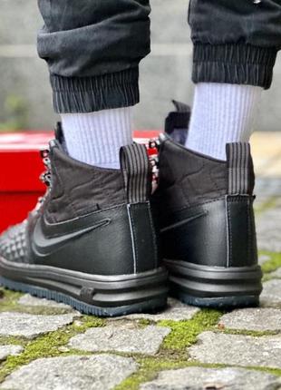 Мужские зимние кроссовки nike lunar force 1 duckboot 17 black fur 40-46 мэх!4 фото