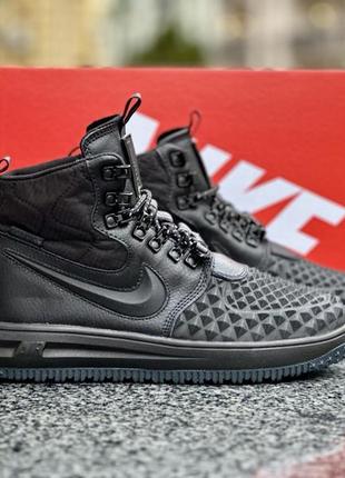 Мужские зимние кроссовки nike lunar force 1 duckboot 17 black fur 40-46 мэх!1 фото