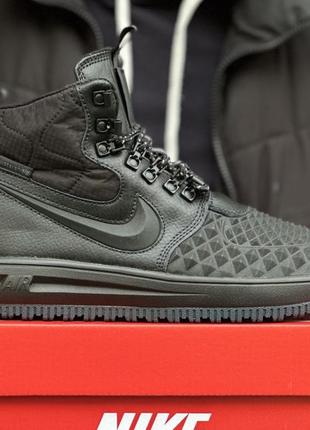 Мужские зимние кроссовки nike lunar force 1 duckboot 17 black fur 40-46 мэх!8 фото