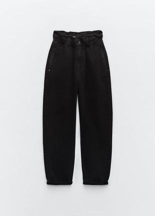 Классные трендовые черные джинсы baggy свободного кроя zara