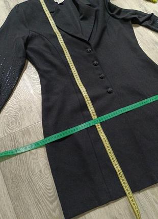 Удлиненный жакет пиджак с прозрачными рукавами с блестками. lori weidner винтаж ретро5 фото