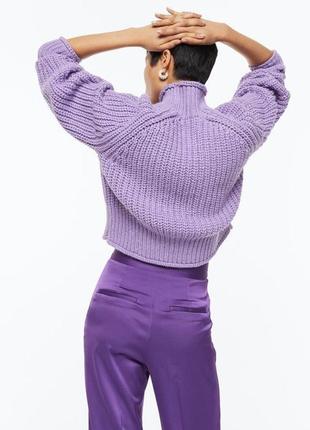 Вязаный теплый свитер с высоким воротом h&m - xs, s, m4 фото