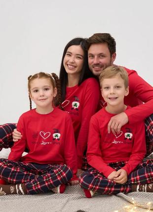 Жіноча піжама зі штанами - peace,love,irish - family look для родини4 фото
