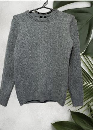 Шерстяной свитер косами h&m