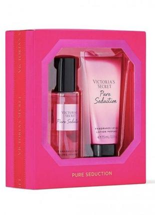 Подарунковий набір косметики victoria's secret pure seduction парфумований спрей і лосьйон для тіла