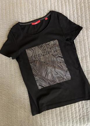 Черная базовая футболка, хлопковая футболка с принтом, летняя легкая2 фото