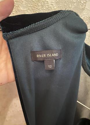 Сукня river island оксамитова зелена4 фото