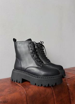 Ботинки кожаные зимние