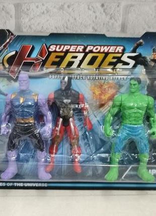 Набір ігрових фігурок марвел, avengers, месники, haowa, авангарс. 5шт