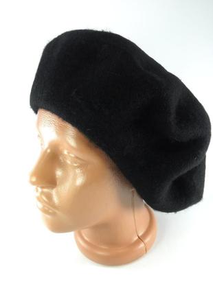 Жіночий берет чорний вовняний теплий зимовий французький класичний жіночі шапки берети модні2 фото