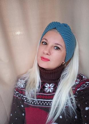 Повязка на голву жіноча👍55-56-57р.ручної роботи💕