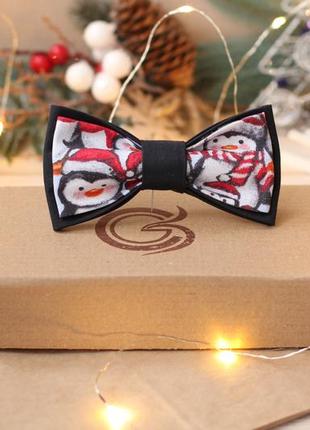 Бабочка новогодняя пингвины