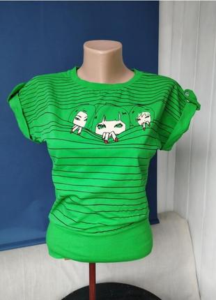 Футболка свободного кроя 100% хлопок женская футболка с принтом аниме туречица8 фото
