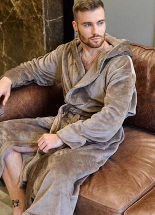 Махровый мужской халат, 46-56 размеров. 149155003 фото