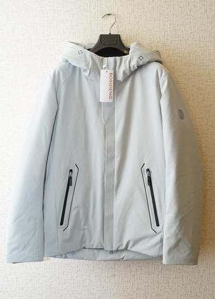 Мужская куртка-пуховик bosideng, бело-серого цвета.