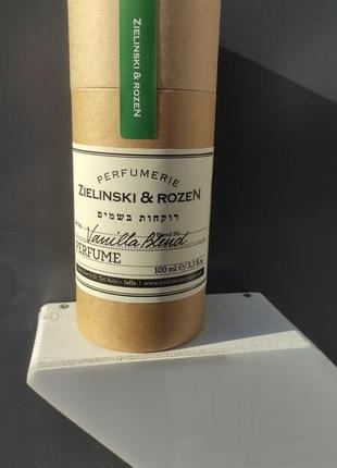 Zielinski & rozen vanilla blend парфюмированная вода 100 мл