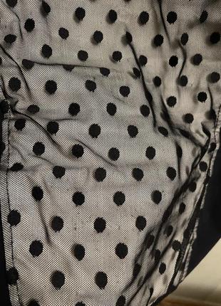 Платье силуэтная ловушки леопардовый принт и сетка с горошком2 фото