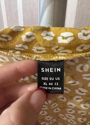 Платье рубашка в анималистический принт shein вискоза6 фото