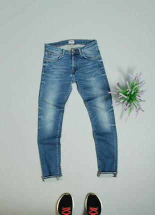 Edwin ed 35 чоловіяі джинси світлі slim fit з фабричними потертостями завужені слім фіт nudie jeans levi's levis tommy hilfiger g-star diesel едвін2 фото