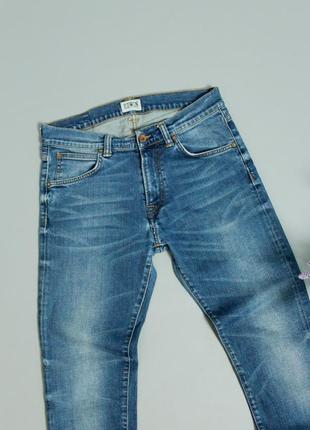 Edwin ed 35 чоловіяі джинси світлі slim fit з фабричними потертостями завужені слім фіт nudie jeans levi's levis tommy hilfiger g-star diesel едвін5 фото
