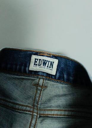 Edwin ed 35 чоловіяі джинси світлі slim fit з фабричними потертостями завужені слім фіт nudie jeans levi's levis tommy hilfiger g-star diesel едвін8 фото