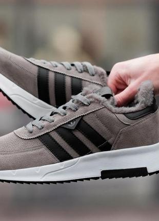 Зимові та теплі кросівки adidas winter silver