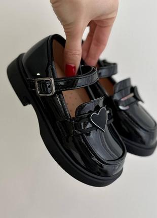Детские туфли для девочек 🖤 лакированные туфельки