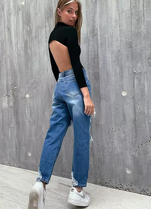 Sale🔥 круті джинси рвані мом missguided eu 36( англ 8) xs-s5 фото