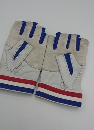 Кожаные перчатки без пальцев спортивные3 фото