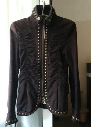 Італійська замшева куртка коричневого кольору kumova1 фото