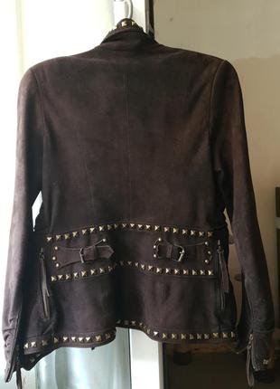 Итальянская замшевая куртка коричневого цвета kumova3 фото