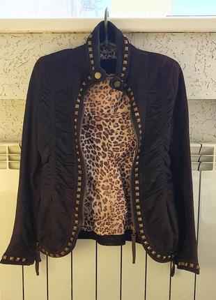 Італійська замшева куртка коричневого кольору kumova5 фото