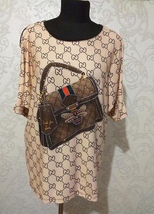 Нарядна блуза  турція під gucci